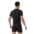 thumbnail image 4 of Alvivi Men's Short Sleeve One Piece Boyshorts Jumpsuit Romper Bodysuit Unitard Black M, 4 of 8