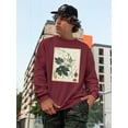 thumbnail image 2 of Botanical Drawings And Notes Sweatshirt Men -A. Descubes Designs, Male XX-Large, 2 of 4