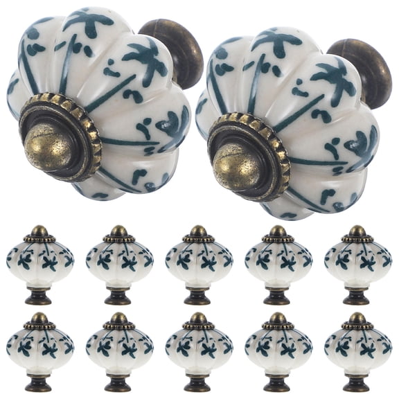 ELAYARD Ceramic Vintage Drawer Knobs Assorted Color for Home Use 12Pcs