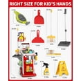 thumbnail image 5 of Toddler Cleaning Cart Set, Cleaning Toy Set with Working Vacuum, Mop & Spray Bottle, Housekeeping Pretend Play Toys for 3-6 Years Old, 5 of 8