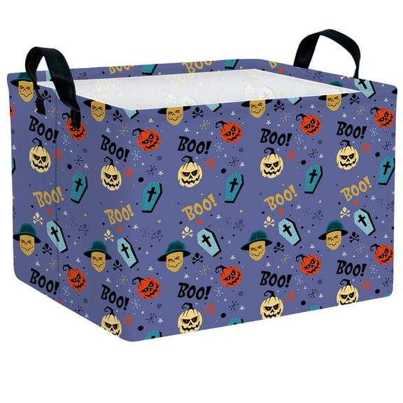 NIETEIN Large Halloween Candy Basket Kid & Baby Friendly Home & Party Decor (Pumpkin Coffin)