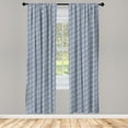 thumbnail image 4 of Ambesonne Hokusai Window Curtains, Ocean Theme Wave Pattern, Each 28" W x 95" L, Dark Slate Blue White, 4 of 4