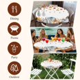 thumbnail image 7 of Orange Grey Pumpkins Fall Round Tablecloth, Fitted Table Cover with Elastic for 36"-44" Round Tables, Maple Leaf Thanksgiving Botanical Table Cloth Outdoor Indoor Dinning Party Waterproof Tablecloths, 7 of 7