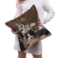 thumbnail image 6 of Bingfone Cat Family Linen Throw Pillow Covers Cushion Case Pocket Button Vintage Farmhouse Pillowcase for Sofa Couch Bed 16"x16", 6 of 9
