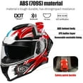 thumbnail image 3 of Bluetooth Modular Motorcycle Helmet - DOT Approved Full Face Flip Up, Dual Anti-Fog Visors & Removable Liner for Adults Men Women, 3 of 5