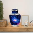 thumbnail image 6 of MUKTIVE Galaxy Decorative Urn for Human Ashes Adult Male & Female, Large Blue Cremation Urns for Ashes Husband & Wife, Small Memorial Blue Urn for Men & Women(1 Large, 4 Keepsake), 6 of 7