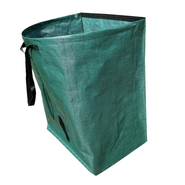 Bolsa de residuos resistente para jardín, recolector de hojas con asas, cestas de hojas plegables para residuos de plantas de jardín, hierba y hojas shamjiam bolsas de césped