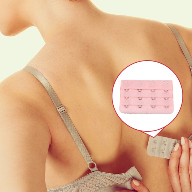Extension Strap Bra Extenders Buckle 4 Hook Breathable Practical Accessories Adjustable Replacement 3 Rows Underwear light shrimp red