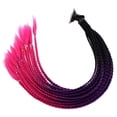 thumbnail image 1 of Casco unisex para adultos con rampa degradada y cola de caballo para cabello rizado, casco para motocicleta de 55 cm Negro rosa rojo, 1 of 8