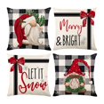 thumbnail image 1 of 4 piezas de fundas de almohada navideñas, decoración navideña, funda de cojín, fundas de almohada para interior, sofá, cama, hogar, 1 of 9