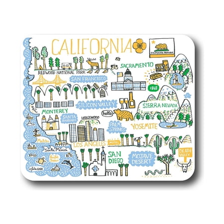 UPC: 0731969977965 | OTM Essentials Artist Series: Julia Gash California Non-Skid Mouse Pad Multicolor (OP-MH-JG1-052)