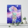 thumbnail image 5 of Outer Space Canvas Wall Art Watercolor Planet Astronaut Canvas Painting Prints for Home Kids Bedroom Nursery Wall Decor Framed Space Artwork Gifts(12x15 Inch), 5 of 5