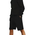 thumbnail image 2 of Weaves & Knits Men's Fleece Sweat Shorts Originals Pockets Mideweight Soft 7 inseam, XL, Black, 2 of 5