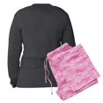 thumbnail image 2 of CafePress - Noel Turtle - Women's Long Sleeve Charcoal Gray Pajamas, 2 of 3