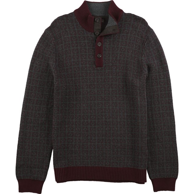 Tasso Elba suéter de punto para hombre, gris, grande