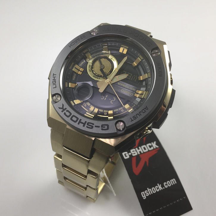 GSTB100GB1A9 | Black and Gold G-STEEL Watch | CASIO