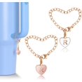 thumbnail image 1 of GHSDFBB Accessoires de Charme pour Tasse Stanley, 2 Pcs Nom ID Lettre Poignée Charme pour Stanley/Simple Gobelet Moderne, Forme de Cœur Initiales Identification Charmes, 1 of 7