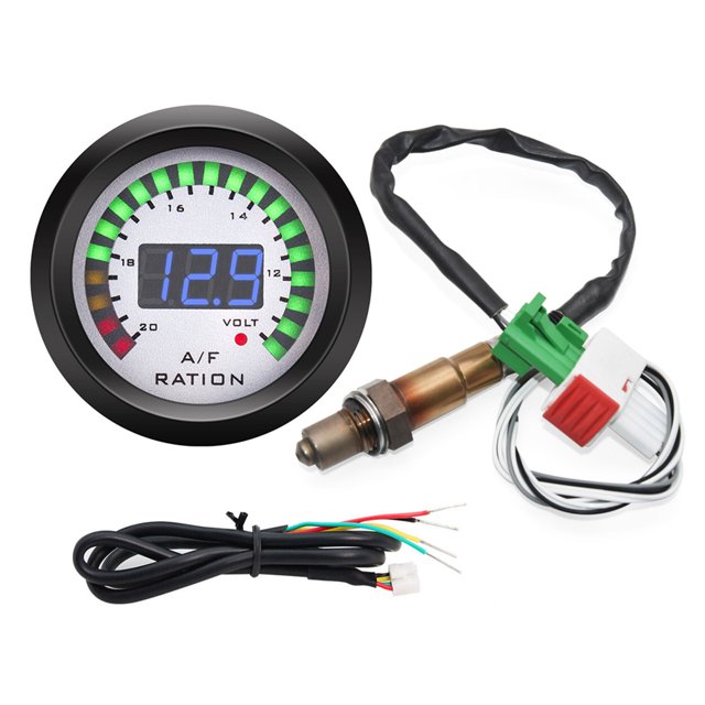 Speravity Medidor de relación aire/combustible para coche de 52 mm Medidor de relación aire/combustible Medidor digital de relación Vehículos, repuestos y accesorios Mis