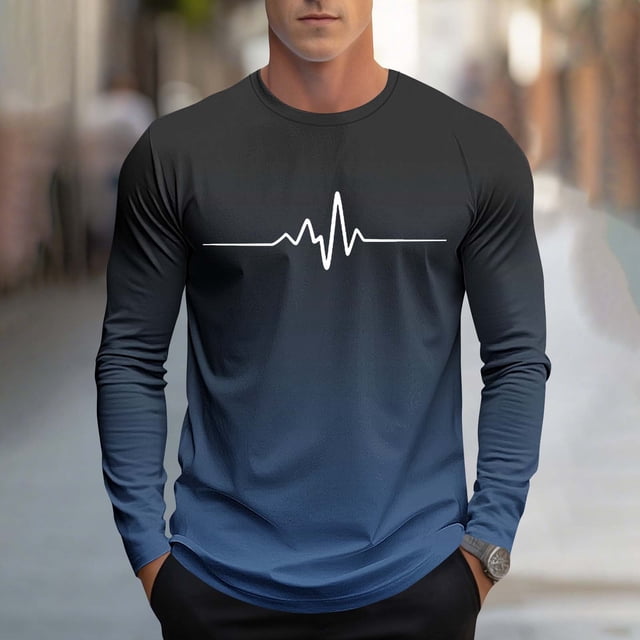 Blusas y camisas de manga larga con cuello redondo, moda casual para hombre, camisetas deportivas estampadas, blusas de manga larga con cuello redondo, camisas, blusas para hombre, blusa de poliéster