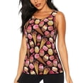 thumbnail image 2 of Picia Ice Cream Cake Pattern Women's Workout Tank Top,Breathable Activewear,Slim Fit Athletic Top,Versatile Workout Moisture-wicking top-Medium, 2 of 9