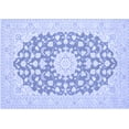 thumbnail image 1 of Ahgly Company Indoor Rectangle Medallion Blue Traditional Area Rugs, 2' x 3', 1 of 4