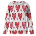 thumbnail image 4 of Azrian Womens Shirts Valentine'S Day Sweatshirt Long Sleeve Pullover Tunic Tops, 4 of 6