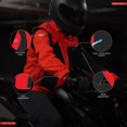 thumbnail image 4 of WD Motorsports Miami Mesh Motorcycle Jacket for Adventure Riding - Lightweight with Reflective Panels - Best Biker Textile Jacket - CE Armored (Red, Medium), 4 of 4