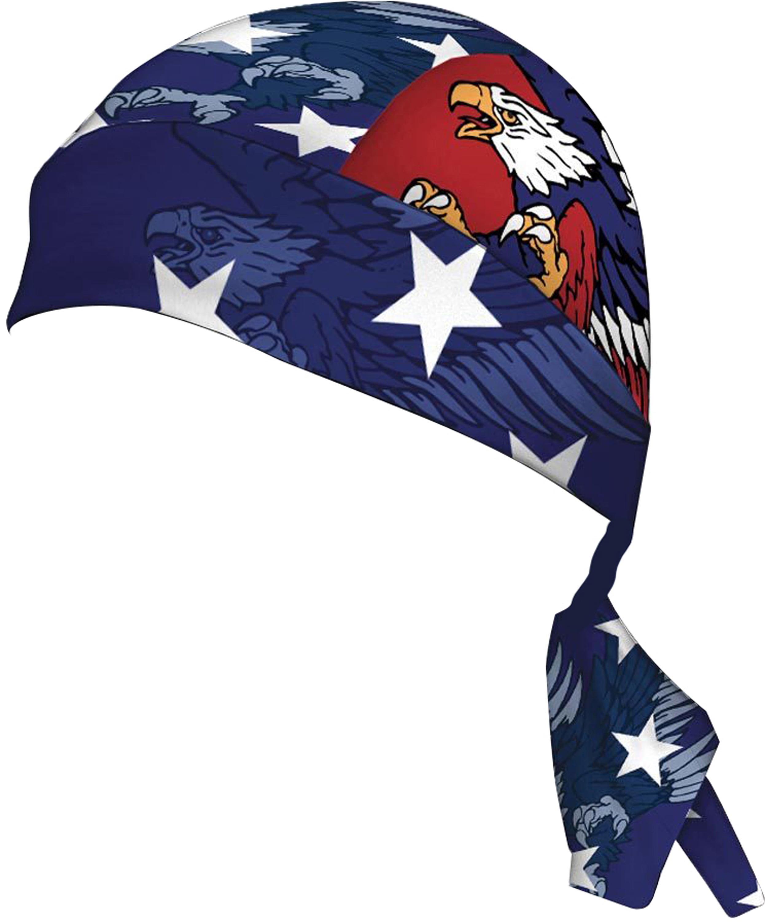 2 Two Flag Headband Festival Sweatband Unisex Stars Stripes Red White Blue USA