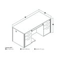 thumbnail image 2 of Bestar Embassy Executive Desk with Pedestals in Tuscany Brown, 2 of 3