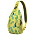 thumbnail image 1 of Tropical Pineapple Pattern Travel Sling Bag, Lightweight Hiking Sling Backpack with Durable Design and Fashionable Appearance, Perfect for Outdoor Enthusiasts and Daily Commuting, 1 of 6