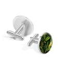 thumbnail image 3 of Tropical Plants Elegant Stainless Steel Shirt Cufflinks for Formal Attire - for Weddings and Business Meetings, 3 of 6
