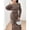 Brown-L, variant on Elegant Brown Leopard Print Batwing Sleeve Wrap Maxi Dress