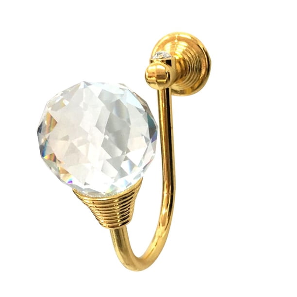 Gancho para cortina con abrazadera dorada, soporte para cortina, gancho de pared, gancho para puerta, hecho de aleación de zinc Dorado