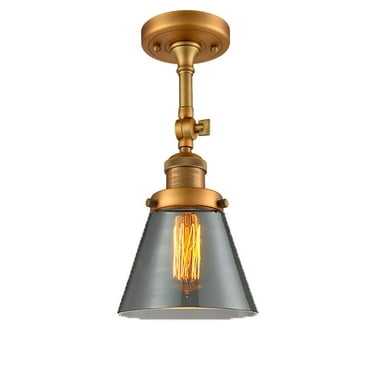 Innovations Lighting  Small Cone 1 Light Adjustable Dimmable Vintage LED Flushmount