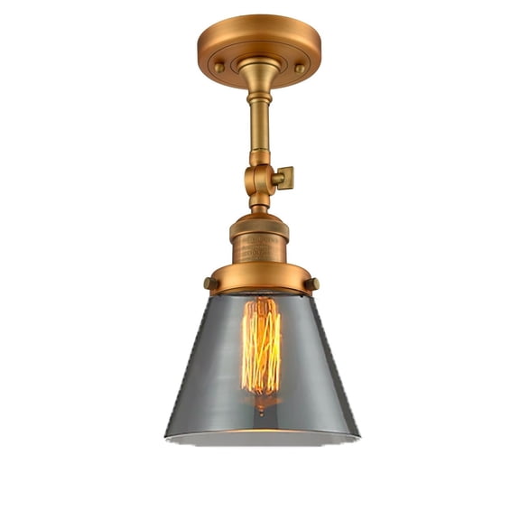 Innovations Lighting Small Cone 1 Light Adjustable Dimmable Vintage LED Flushmount