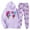 1#Light Purple, variant on Kiijoy Toddler Girls Graphic Hoodie and Joggers Set Casual Fleece Tracksuit, Sizes 2-3T