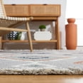 thumbnail image 4 of SAFAVIEH Marrakesh Augustin Southwestern Polyester Area Rug, Grey/Blue Rust, 6'7" x 6'7" Round, 4 of 8