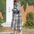 thumbnail image 6 of Winter Coats for Women Womens Fall Fashion 2025 Long Sleeve Lapel Classic Plaid Button Pocket Long Casual Coat, 6 of 8