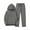 Dark Gray, variant on Women's Sweat Suits and Joggers Sets Plus Solid Color Casual Long-Sleeved Trousers And Tight-Waist Hoodie Suit