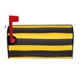 thumbnail image 2 of Fotbe Bee Stripe Mailbox Covers Post Letter Box Cover Garden Decor Standard Size-21x18 in, 2 of 9