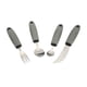 thumbnail image 5 of Utensilios adaptables para personas mayores, cuchillo, tenedor, cucharas, mangos anchos ponderados, color gris, fácil agarre, 4 Uds., 5 of 8