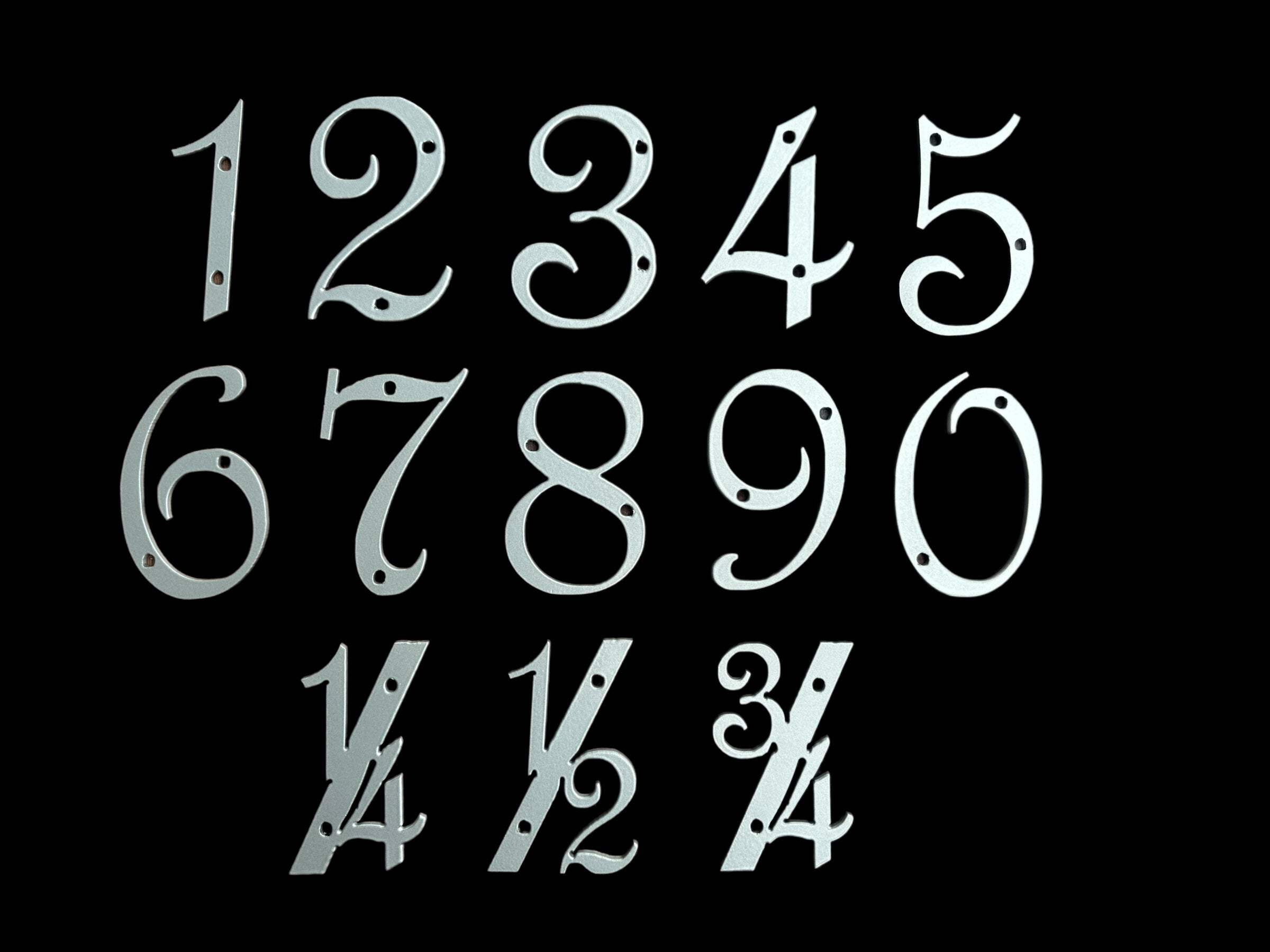 Classic Smooth Spanish Style Address Numbers