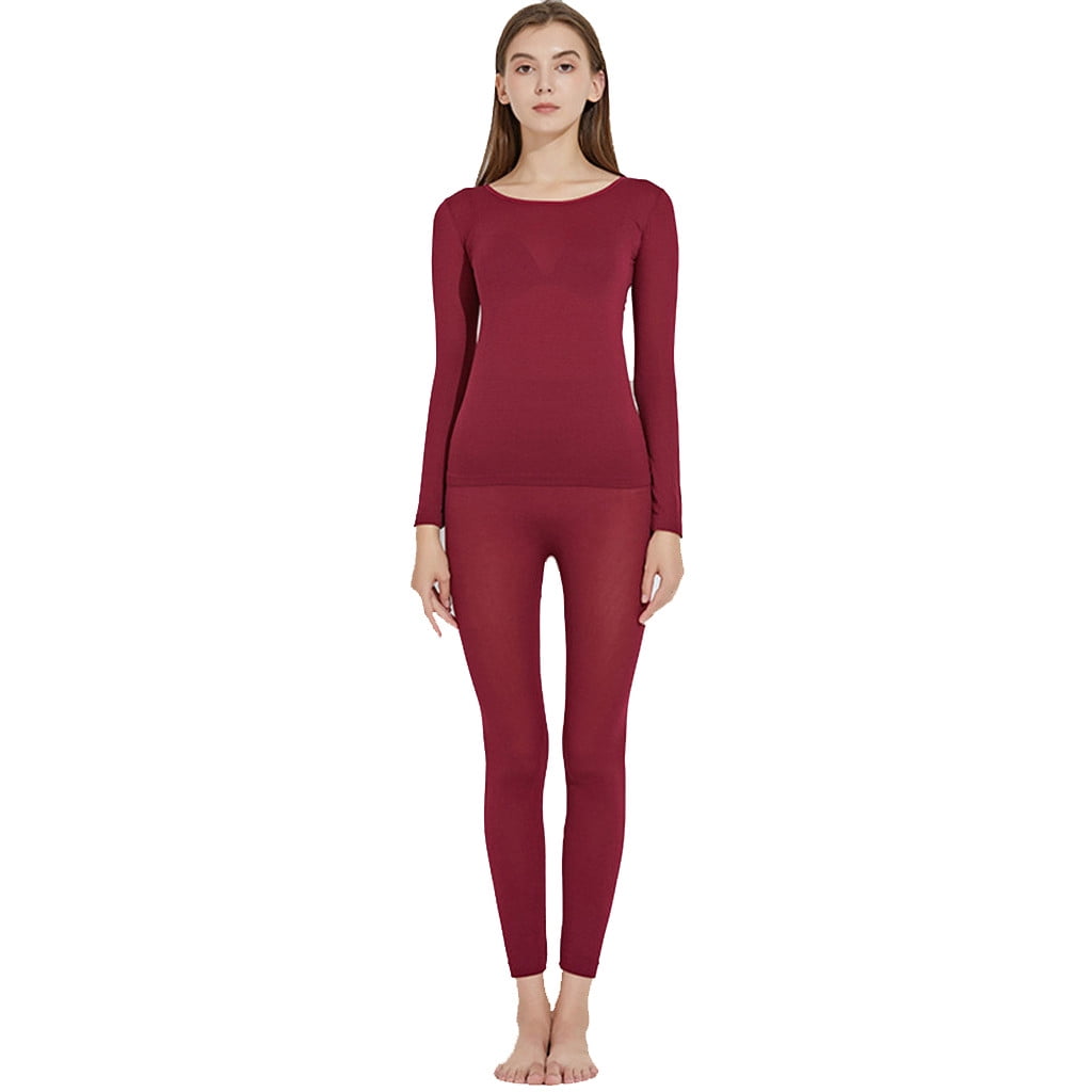 jovati Seamless Elastic Thermal Inner Wear Thermal Underwear Top Bottom For Woman Walmart