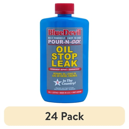 (24 pack) BlueDevil Oil Stop Leak, 8 oz Bottle