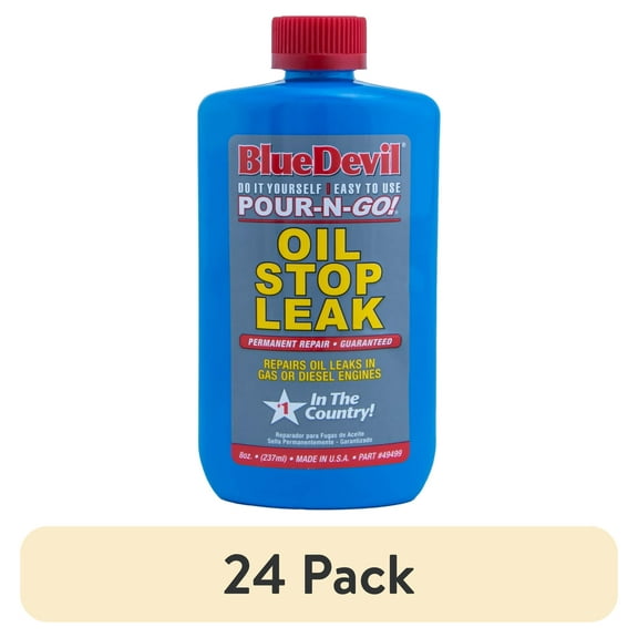 (24 pack) BlueDevil Oil Stop Leak, 8 oz Bottle