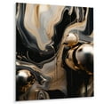 thumbnail image 2 of Designart "Journey Through Marble Gold and Black III" Abstract Marble Metal Wall Decor, 2 of 5