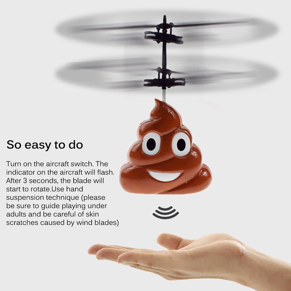 Flying Poop Toys Hovering Poop Fun Rechargeable Poop Infrared Sensor