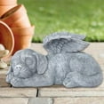 thumbnail image 3 of Cadeau de Sympathie pour Ange Commémoratif pour Animaux, Placement Extérieur Résistant aux Intempéries, Statue en Résine comme Marqueur de Tombe pour Animaux, Décoration de Jardin avec Qualité Faite à la Main, 3 of 5