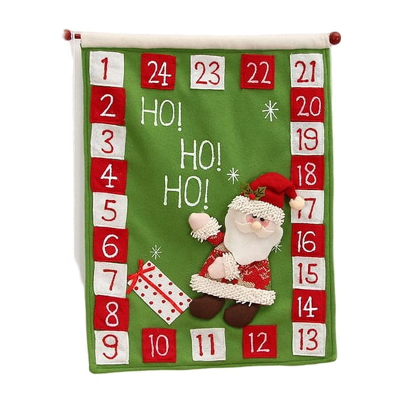Yuarrent Calendario de Adviento, colgante de Navidad, puerta DIY, muñeco de nieve, soporte para dulces, cuenta regresiva, fiesta, Navidad, Año Nuevo, Kits de decoración para fiestas Papá Noel Yuarrent HA070299-01