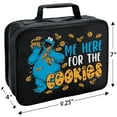 thumbnail image 2 of Sesame Street Cookie Monster Here For The Cookies Insulated Soft Sided Lunch Box - Reusable Lunch Bag For School Office Work, BPA Free, 10"x8", 2 of 5